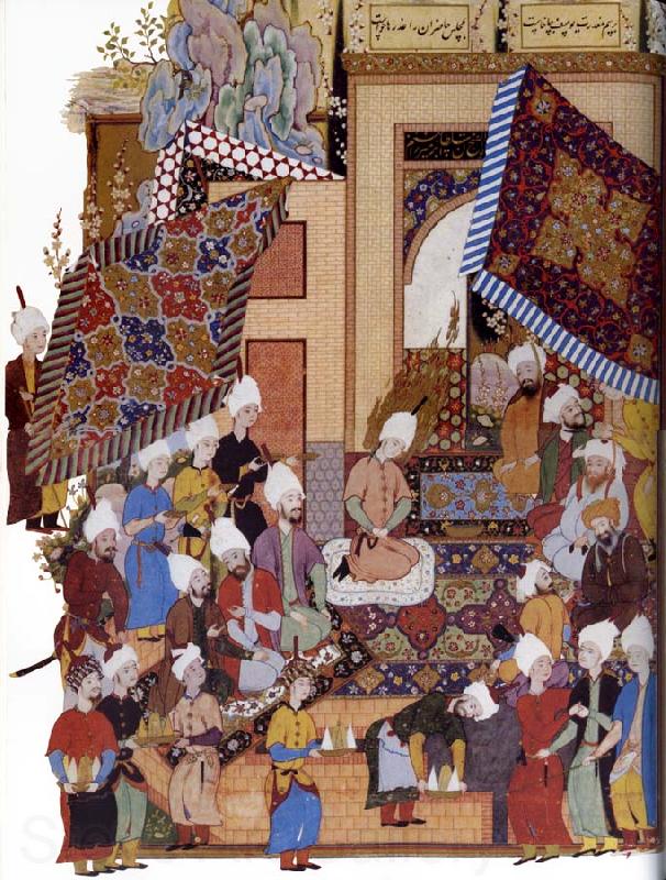 Shaykh Muhammad Joseph,Haloed in his tajalli,at his wedding feast Norge oil painting art